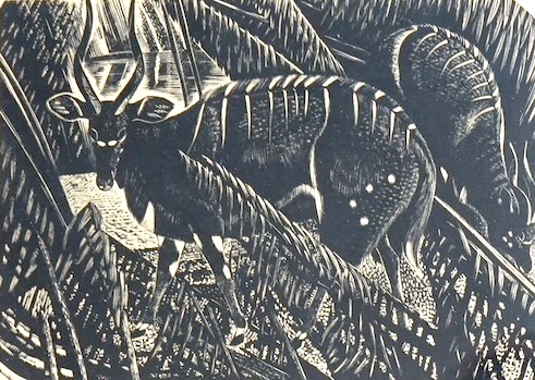 James T. A. Osborne RE (1907-1979), wood engraving, ‘Nyala Antelope’, signed in pencil, 15 x 18cm